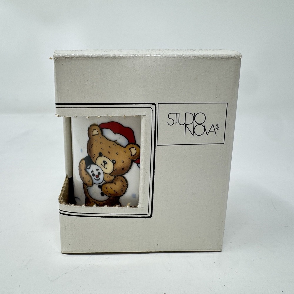 Vintage Studio Nova Beary Snowman Mini Votive Candle Holder Christmas‎ Holiday